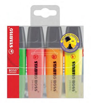 Highlighters Stabilo Assorted Wallet 4's