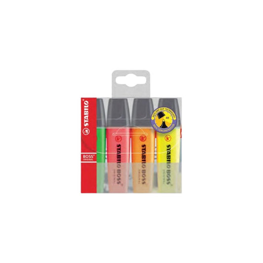 Highlighters Stabilo Assorted Wallet 4's