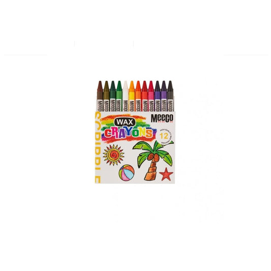 MEECO  Wax Crayons Pack of 12