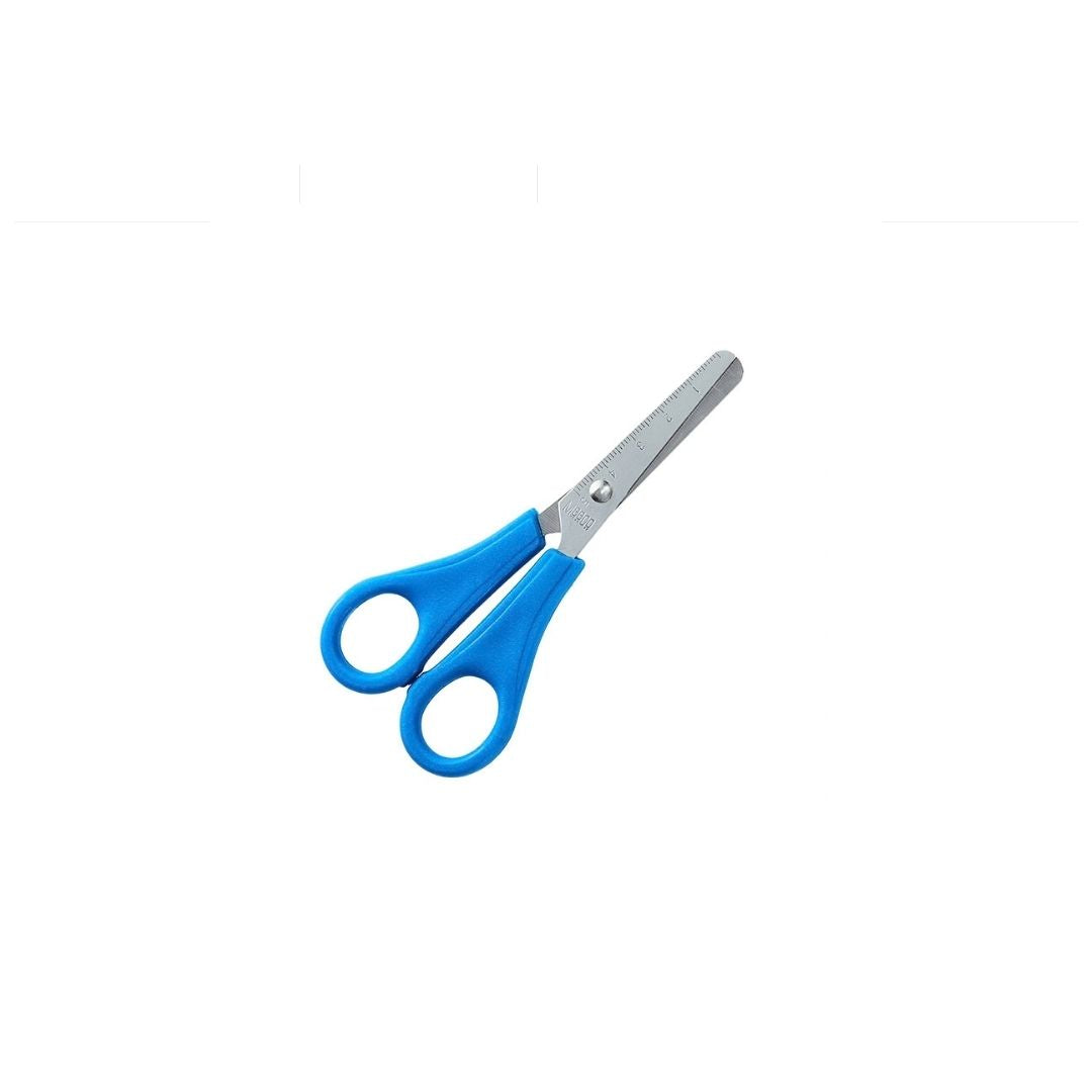 MEECO Economy Scholastic Scissors - Neon Blue Handle (130mm)