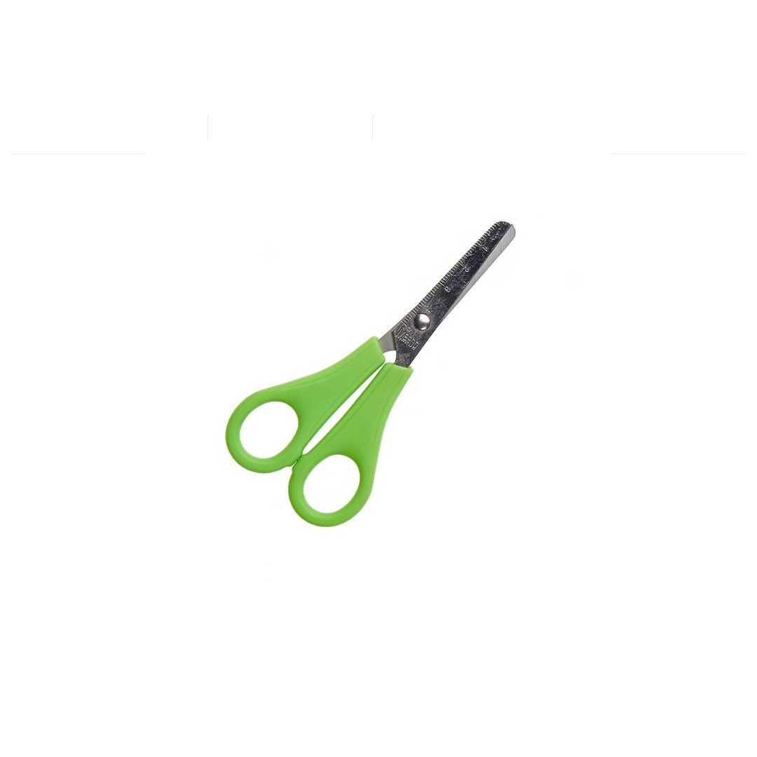 MEECO Economy Scholastic Scissors - Neon Green Handle (130mm)