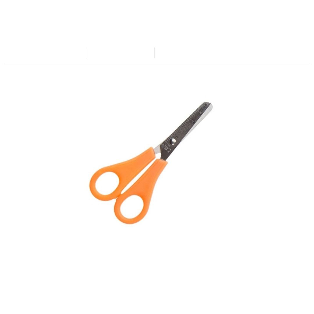 MEECO Economy Scholastic Scissors - Neon Orange Handle (130mm)