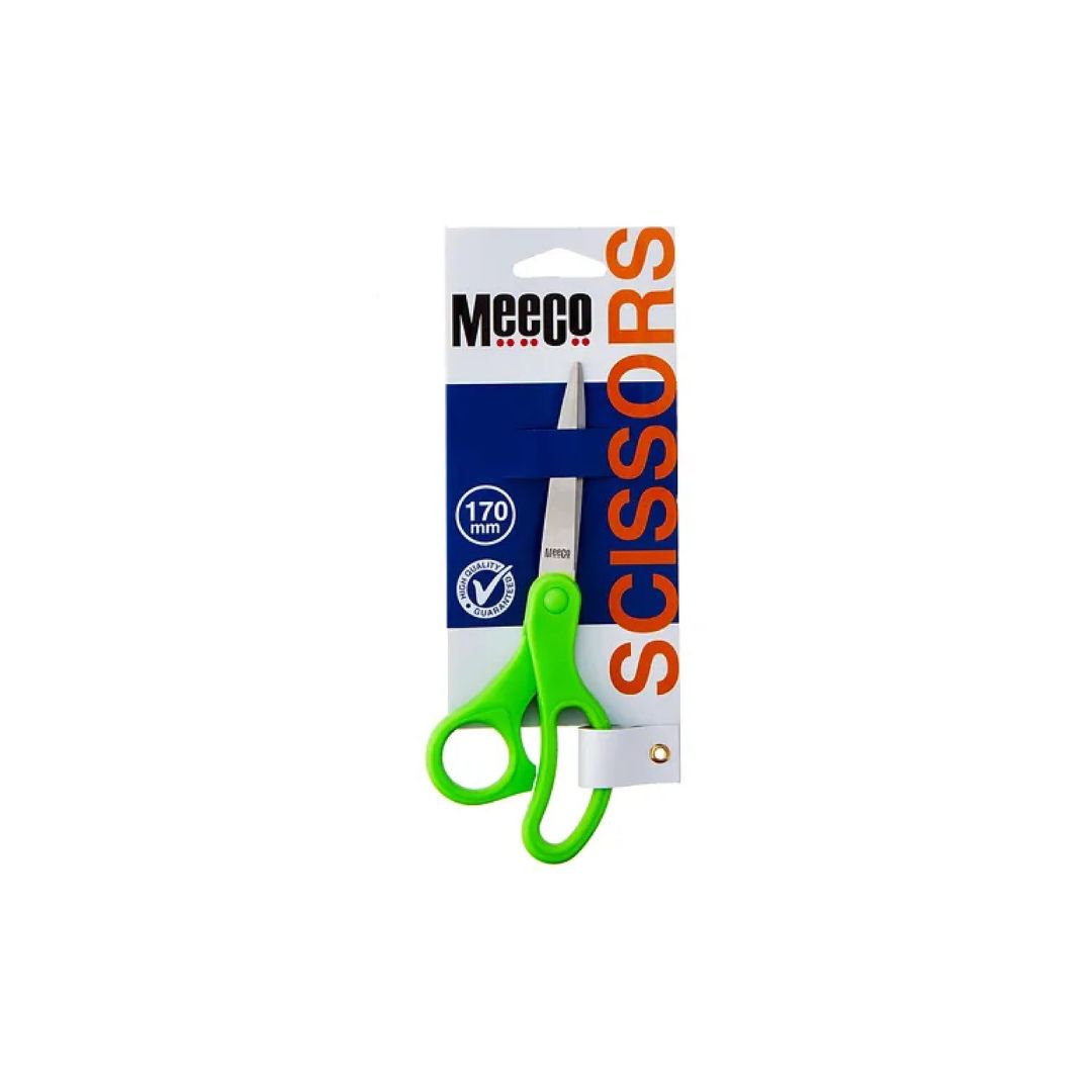 MEECO Executive Scholastic Scissors Right Handed Green 170mm