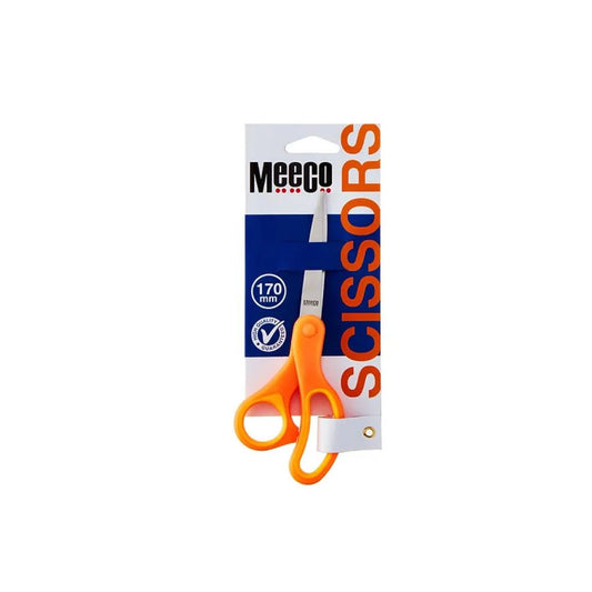 MEECO Executive Scholastic Scissors Right Handed Orange 170mm