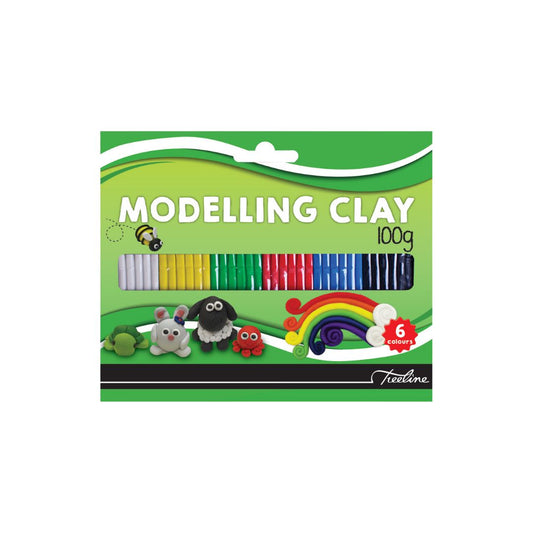 Modelling Clay Treeline 100gram 6 Assorted Colours