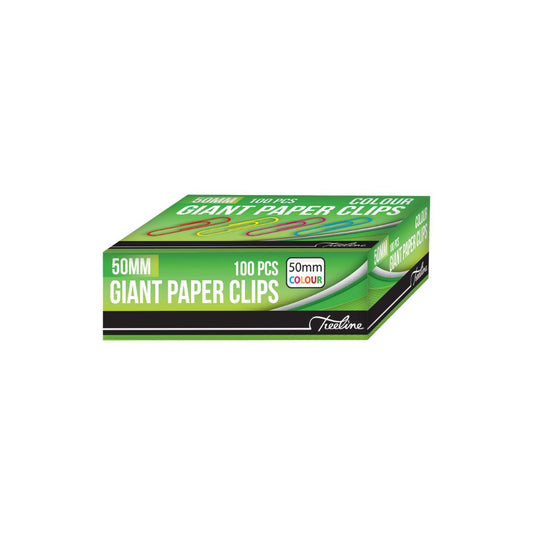 Paper Clips Treeline 50mm PVC Coated 100's Gem Clips