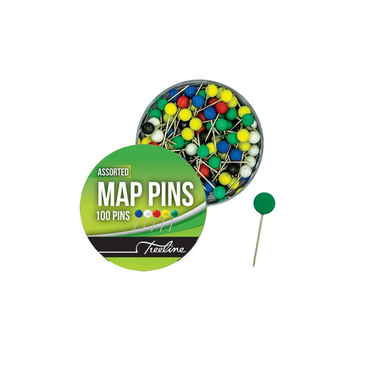 Map Pins Treeline  PVC Assorted 100's