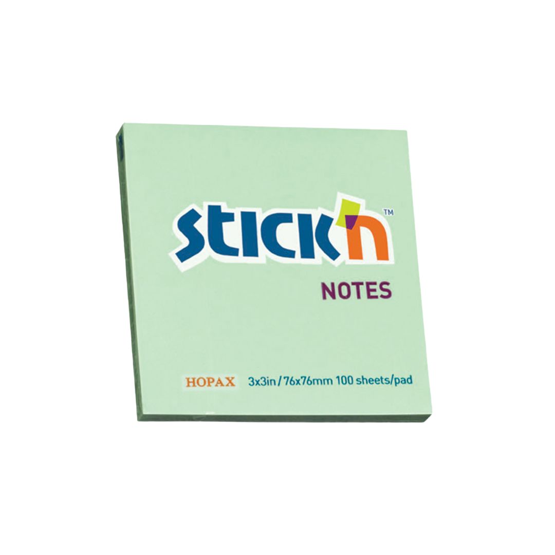STICK n NOTE  Pastel Notes (654) 3"x3" - 100 Sheets Per Pad