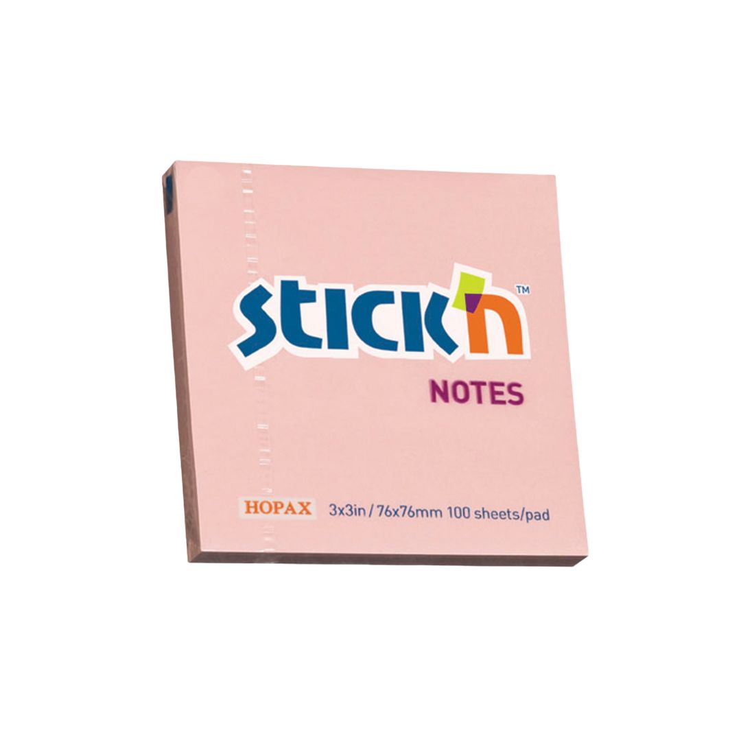 STICK n NOTE  Pastel Notes (654) 3"x3" - 100 Sheets Per Pad