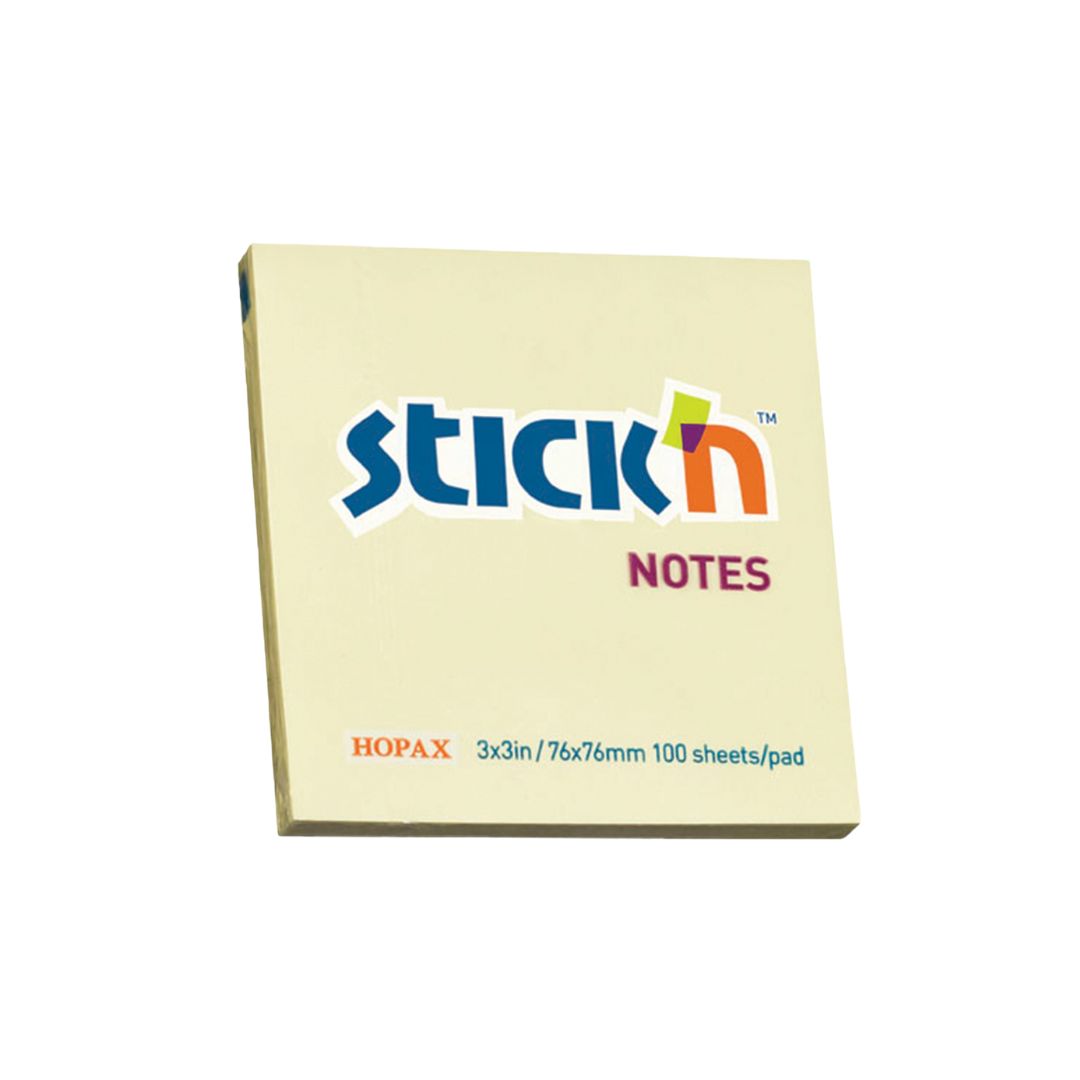 STICK n NOTE  Pastel Notes (654) 3"x3" - 100 Sheets Per Pad