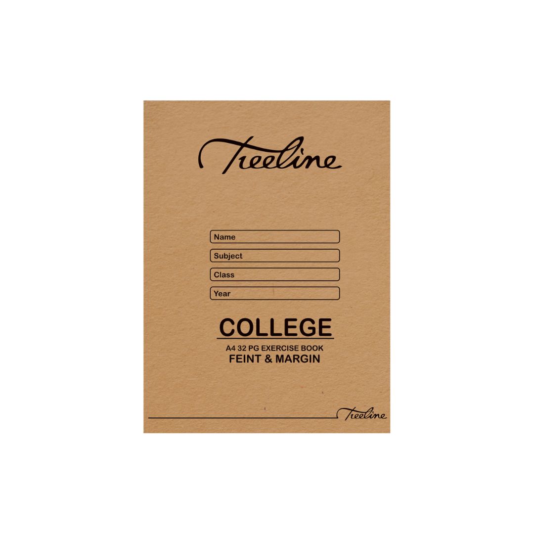 A4 Treeline Exercise Book 32 pg Feint & Margin College