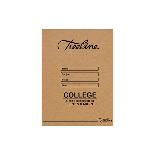 A4 Treeline Exercise Book 32 pg Feint & Margin College