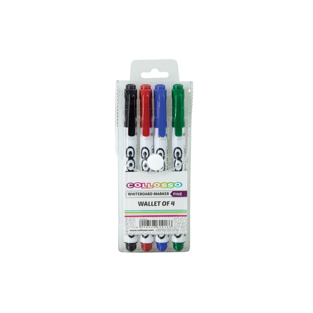 COLLOSSO Whiteboard Marker Slim Fine Wallet of 4