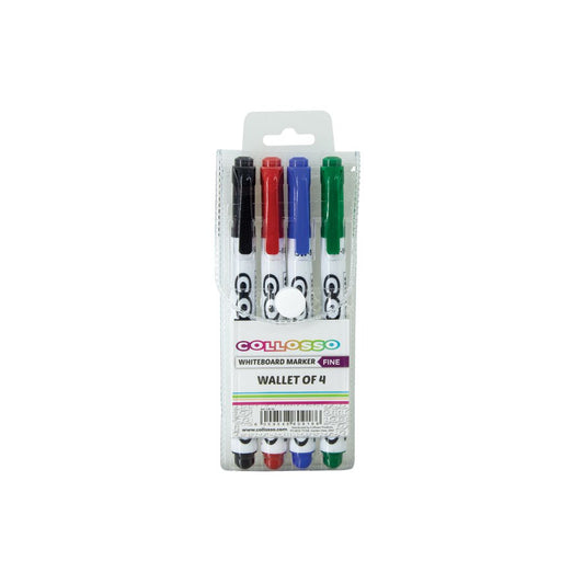 Whiteboard Marker Collosso Slim Fine Wallet of 4