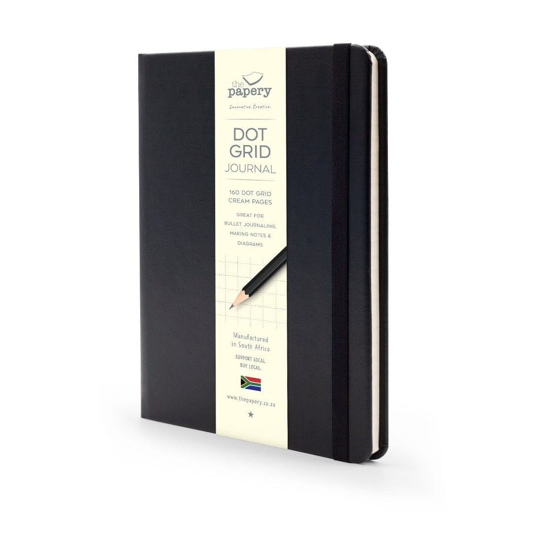 THE PAPERY A5 Classic Hard Cover Journal 160 Pages Black