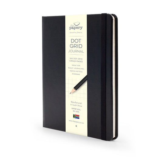 THE PAPERY A5 Classic Hard Cover Journal 160 Pages Black