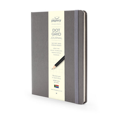 THE PAPERY A5 Classic Hard Cover Journal 160 Pages Grey