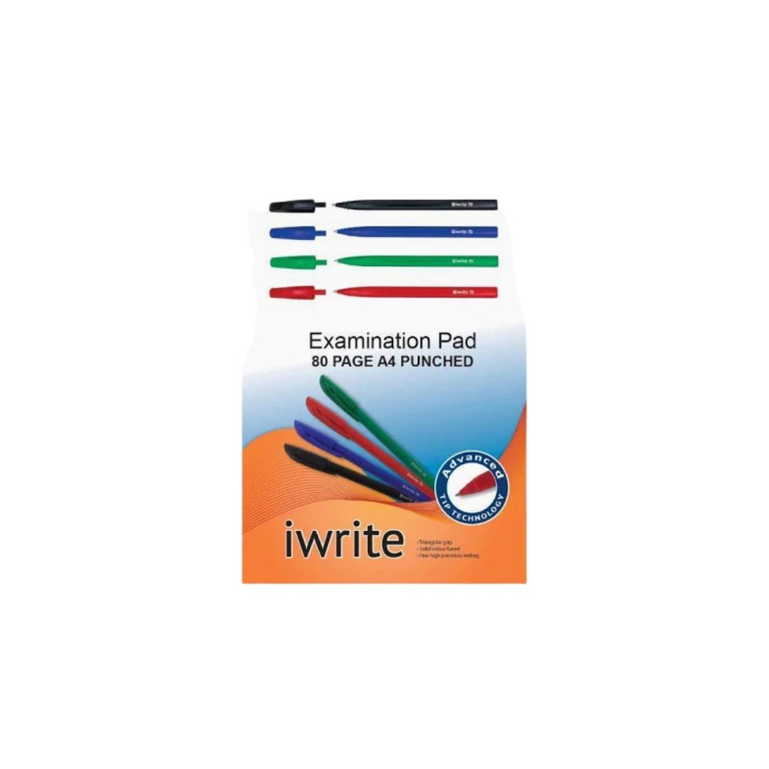 TREELINE A4 Exam Pad  80 Sheet Feint & Margin - Punched