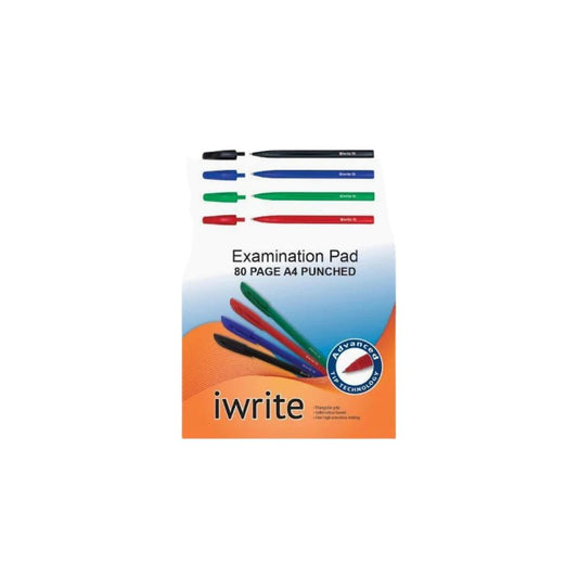 TREELINE A4 Exam Pad  80 Sheet Feint & Margin - Punched