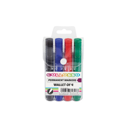 Permanent Marker Collosso Bullet Point 4 pack