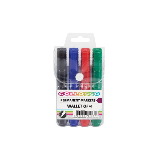 Permanent Marker Collosso Bullet Point 4 pack