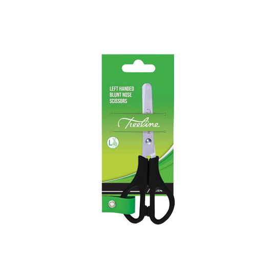 Scissors Treeline  Black handle 140mm 1.5mm Blade - Left Handed