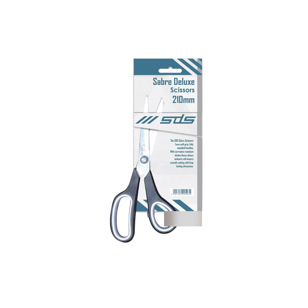 SDS Scissors Black Handle Sabre Deluxe Scissors 210mm